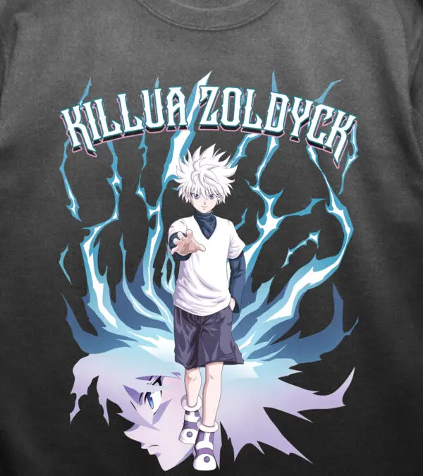 Killua Zoldyck Thunder Aura Tee - Image 2