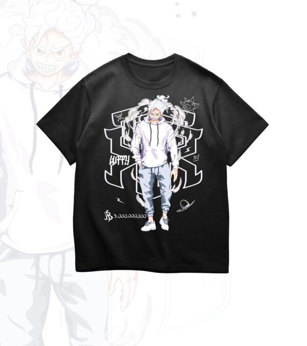 Hip-Hop Luffy Gear 5 Streetwear Anime T-Shirt