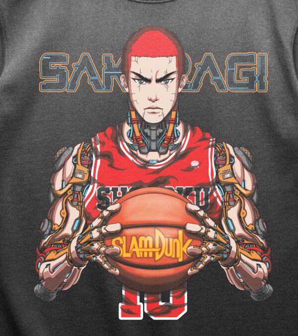Sakuragi Mecha Slam Dunk Anime T-Shirt - Image 2